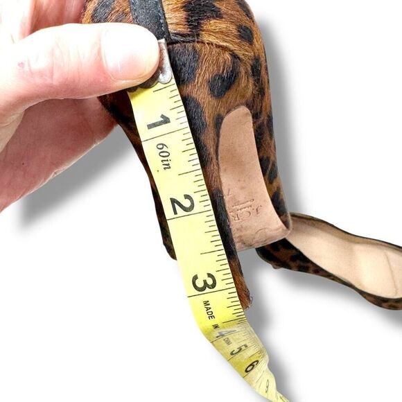 J. Crew Collection Ponyhair Hazelnut Leopard Elsie Heels Pumps Size 7.5 Italy - Picture 13 of 14